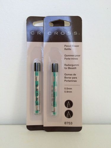 10 CROSS 0.5 mm &amp; 0.9 mm Pencil Eraser Refills Item #8753 - New