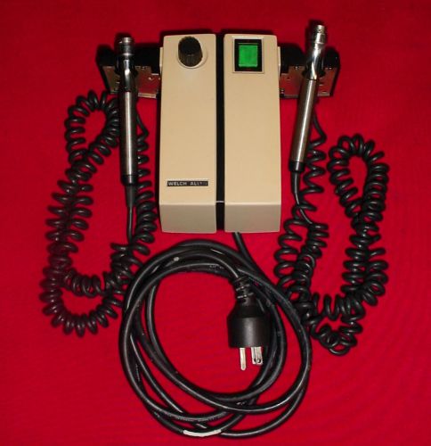 Welch allyn 74710 otoscope ophthalmoscope wall transformer w/ no heads for sale