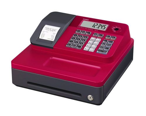 Casio Cash Register Se G1sc Rd Electronic Thermal New Print Lcd Red Cabinet Free
