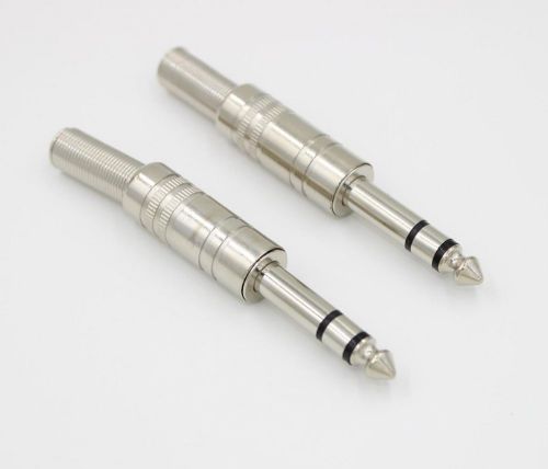 6.35mm stereo audio connector sound console microphone plug strain relief x1pcs for sale