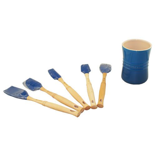 Le creuset revolution 6 piece utensil set marseille blue kitchen essentials new for sale