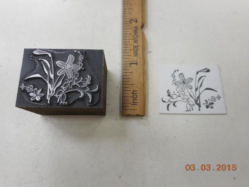 Printing Letterpress Printers Block, Spring Flower Medley