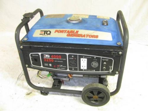 Etq 7 hp 4000 watt gasoline powered portable generator. runs! for sale