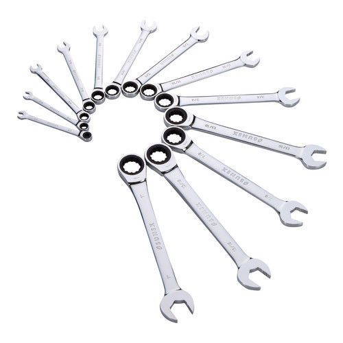 Sunex Tools 13pc SAE V-Groove Ratcheting Combo Wrench Set 9922 NEW