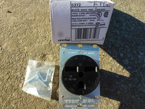 Leviton 2 - 3 wire grounding power outlet flat female electrical  30a amp 5372 for sale