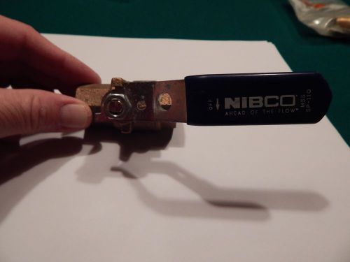 Nibco brass 1/2&#034; ball valve / shut off valve / threaded for sale