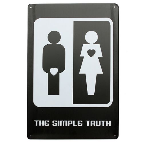 The Simple Truth Tin Sign Vintage Metal Plaque Pub Bar Wall Decor
