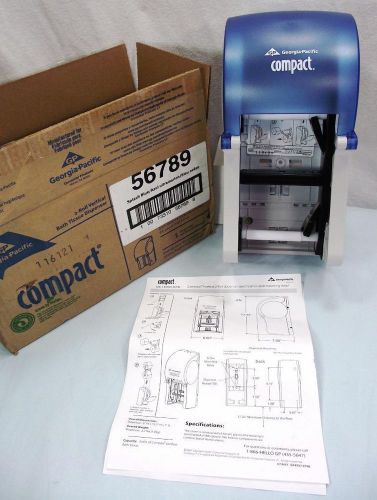 Compact GP 2 Roll  Vertical Toilet Paper Dispenser #56789 Splash Blue Commercial