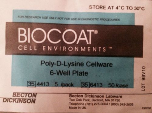 BIOCOAT 354413, 6-WELL PLATES, Poly-D-Lysine Cellware, (5 PK)