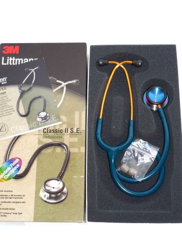 3M Littmann Classic II, Stethoscope, Caribbean Blue Color, Rainbow Finish - 2823