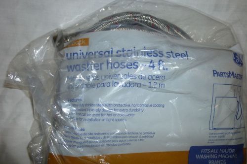 Stainless steel washing machine hoses ( g.e. )  brand  plus bonus ! for sale