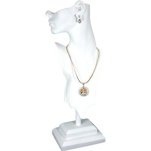 White Mannequin Necklace Bust Jewelry Display 20&#034; New