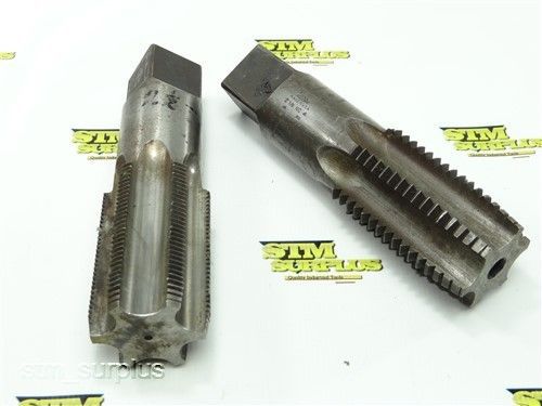 Pair of hss heavy duty hand taps 2-1/2&#034; -4 nc &amp; 2-1/2&#034; -8 gtd for sale
