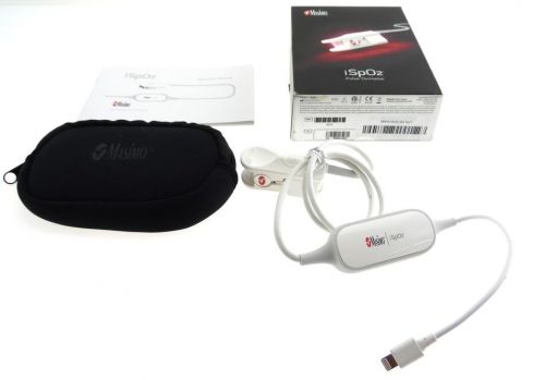Masimo ispo2 portable handheld white lightning connector pulse oximeter iob for sale