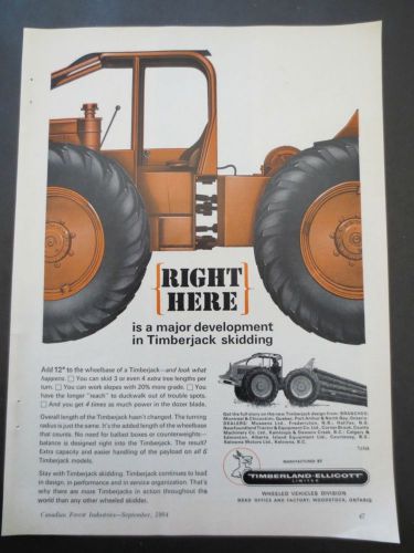 Timberjack Skidder Vintage 1964 Magazine Ad