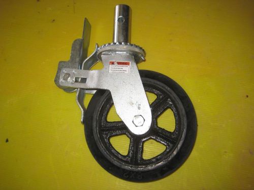 Scaffold 8&#034; rubber caster wheel w/ double locking brake for sale