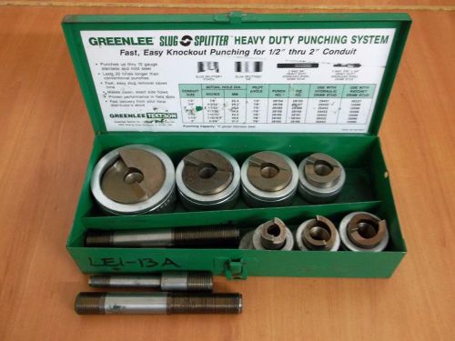 Greenlee 7307 slug splitter ko set for 1/2-2&#034; stainless steel, nice! for sale