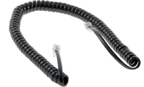 Handset Cord 9 Ft Charcoal (Flat Black) With Long Lead New in a Factory Sealed