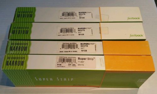 Lot of 4 Boxes of FastBack Super Strips Medium Black 11&#034; Binding Strips