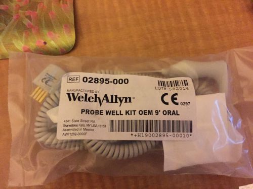 Welch Allyn Temperature Probe Well Kit OEM 9&#039; Oral - NEW - 02895-000