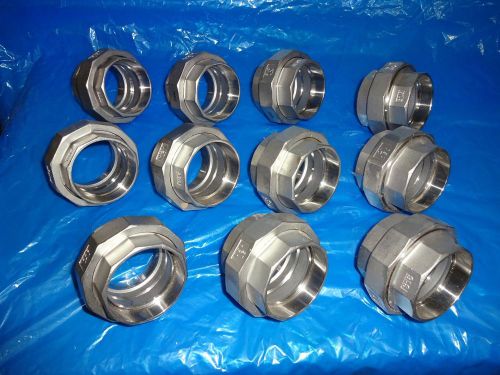2&#034;  pipe Union Socket Weld 316 Stainless Steel  New w/out packagingLOT OF 11