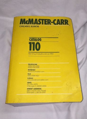 McMaster Carr Catalog 110 Complete Chicago Illinois