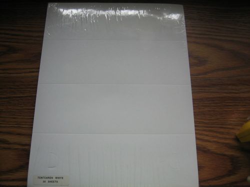 new package of 50 white tent cards 2 3/4 x 8 1/2-
							
							show original title