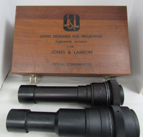 JONES &amp; LAMSON 20X &amp; 10X OPTICAL COMPARATOR LENSES IS WOOD BOX