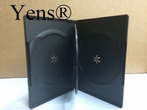 Yens® 20 Premium 4 Disc Black CD DVD Case 14MM Movie Box 20#BDVD4