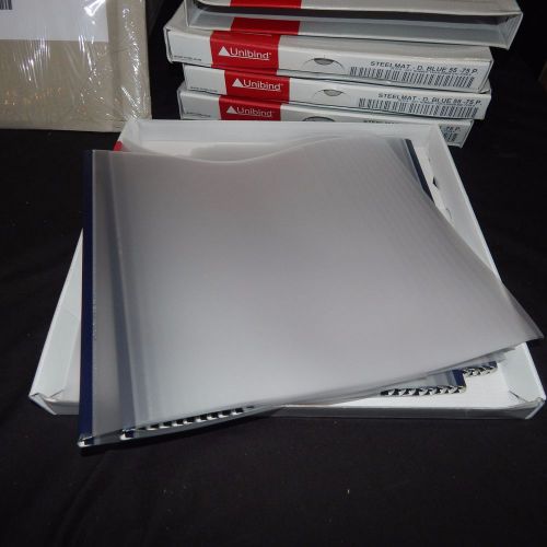 Unibind Steel Cover  55-75pg 50 pieces Steelbind  Dark Blue steelmat book bind