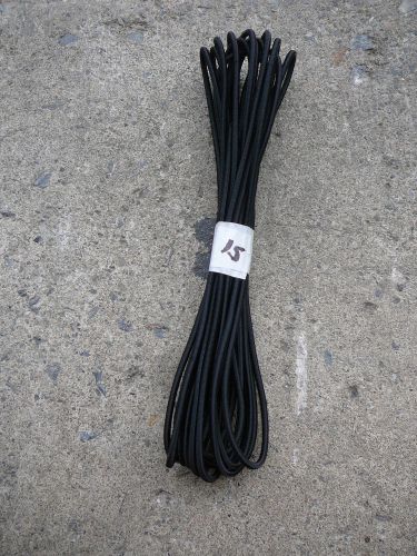 Black MICRO Nylon coated rubber rope shock cord 4mm x 15&#039; MINI Bungee