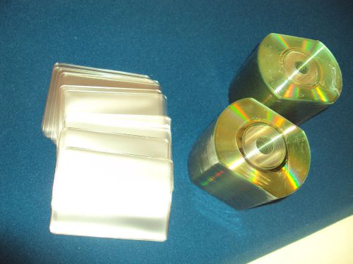 100 SILVER Thermal Printable Business Card CDR with Sleeves