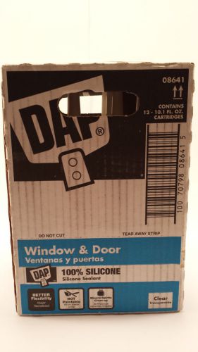 Box of 12 DAP 100% Clear Silicone Window and Door Sealant