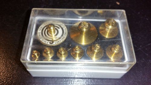 OHAUS SCALE CORPORATION VINTAGE SET OF FRACTIONAL WEIGHTS COMPLETE