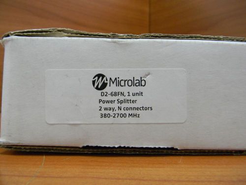 MICROLAB 380-2700 MHz 2 WAY POWER DIVIDER PN D2-68FN FREE SHIPPING