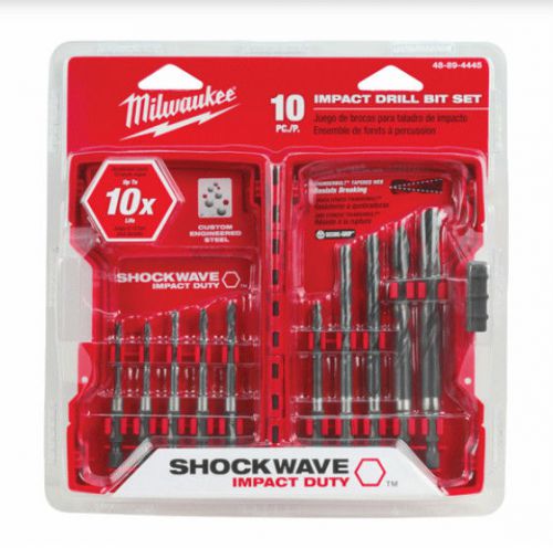 Milwaukee Tools #48-89-4445 SHOCKWAVE™ Hex Drill Bit Set (10 PC)