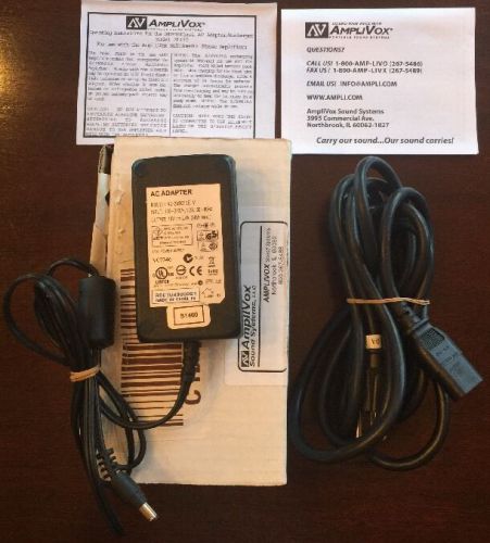 ? OEM OFFICIAL AMPLIVOX S1460 INTERNATIONAL Power Supply AC Adapter Cord Cable ?