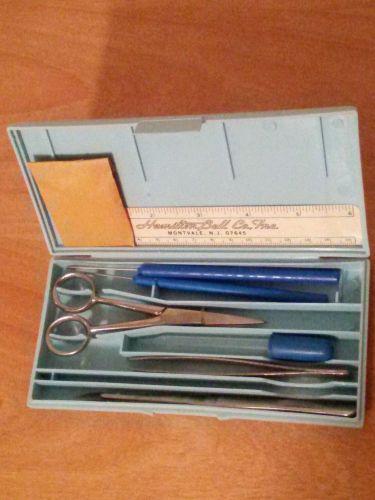 Hamilton Bell Co.Inc.6 piece cadaver disection kit ruler pins scissors scalpel