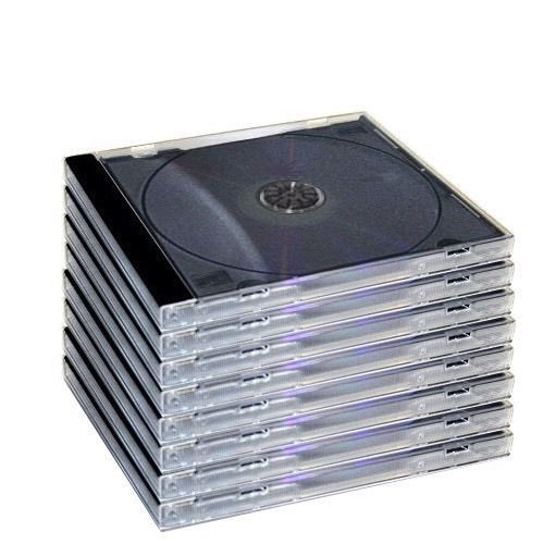 100 Slim Black / Clear CD Jewel Cases Standard
