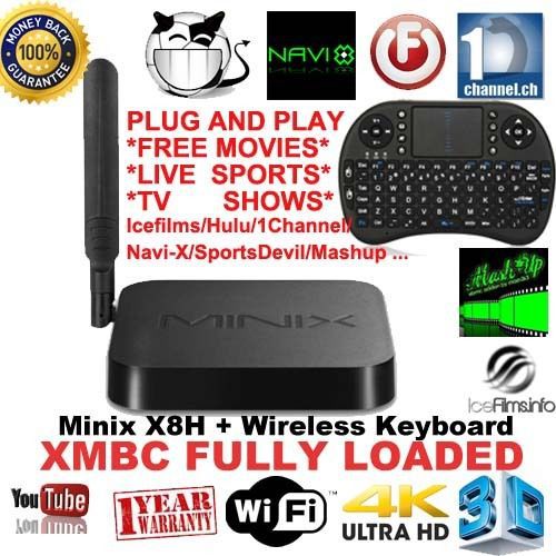 MINIX X8H S802 UHD 4K XBMC FULLY LOADED ANDROID 4.4 KITKAT TV BOX WIFI 5G + *KB*