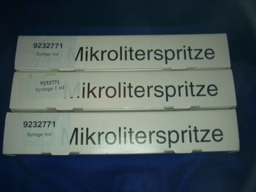 Microsyringe Mikroliterspritze 9232771, 1ml, NEW Lot of 3