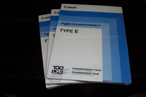 Canon Transparency 300 Type E Sheets 9-70015-E1  New Sealed