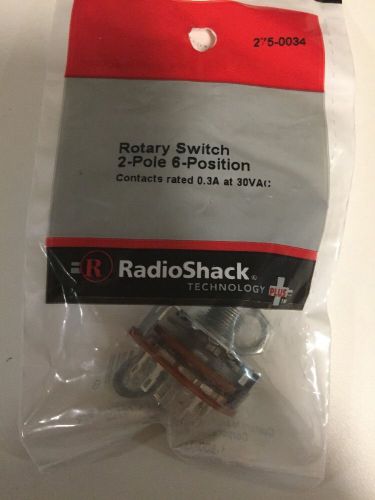 Rotary Switch 2-Pole 6-Position #275-0034 By RadioShack