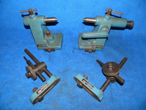 KO Lee Tailstock Set BC22 L and R Tool Grinding Centers and 2 BC71 Holder Clamps