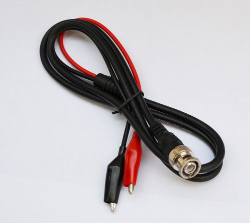 Coaxial Cable BNC Male to Dual Alligator Test Clip lead