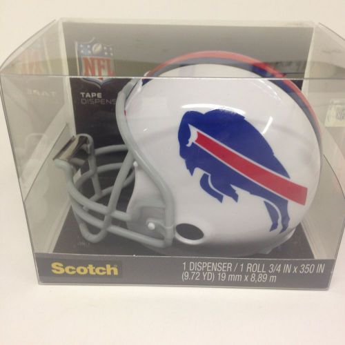 Scotch NFL Helmet Tape Dispenser, Buffalo Bills, Plus 1 Roll Tape 3/4&#034; x 350