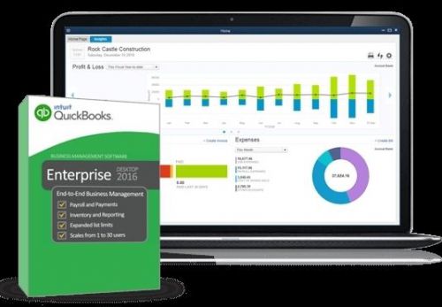 Intuit QuickBooks Enterprise  2016 10 Users Platinum Business Finance Windows
