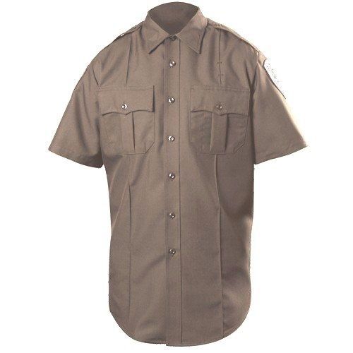 STYLE #: 8610W-Z - SS ZIPPERED POLYESTER SHIRT COLOR: SILVER TAN
