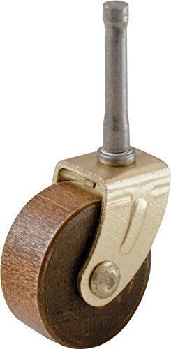 Shepherd hardware 9051 1-5/8-inch designer stem casters, wood wheel, 5/16-inch for sale