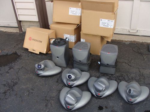 Lot of 8 Polycom VSX 7000 Subwoofer and NTSC Camera Video Conferencing System